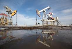 Una instalación petrolera en Rusia